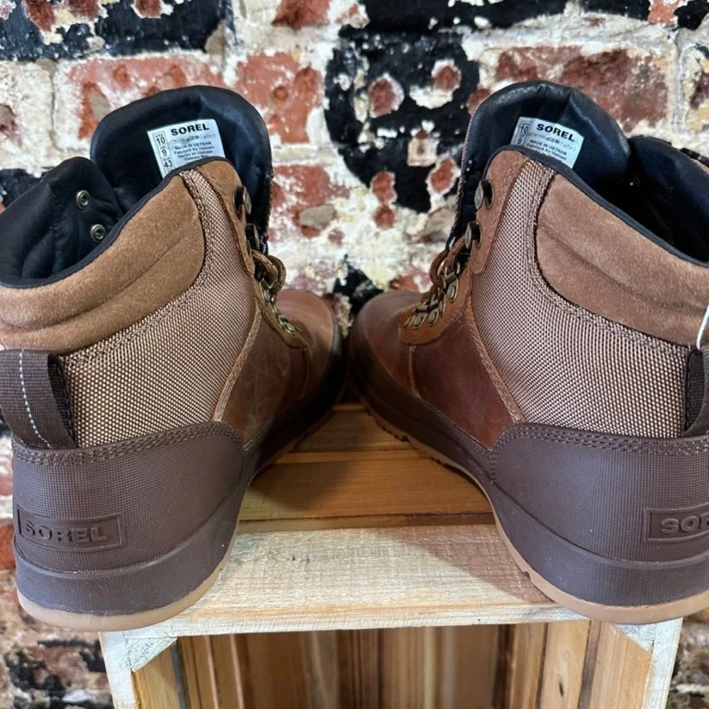 Sorel Ankeny II Hiker Boots Mens 10 Waterproof Hiking Brown Winter Casual
